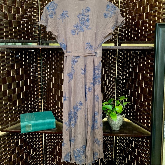 MOD REF Midi Dress, Flutter Sleeves, Size S - Picture 3 of 8